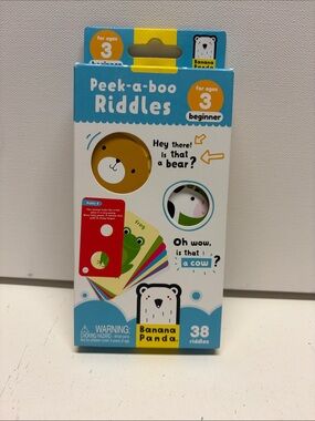 Peek-a-boo Riddles Kids Learning Toy - Blue & White